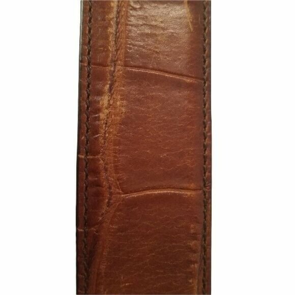 Just Campagne Leather Croc Print Belt Made France - Picture 2 of 5